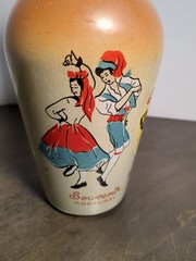 Vintage Souvenir Portugal Fondango Ribate Jo Rose Wine Glass Bottle