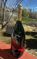 Giant EMPTY SEALED DISPLAY G.M. MUMM Champagne Bottle Factice Dummy Bottle