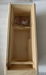 135th Anniversary Wente Vineyards Wine Wood Box, Signed Empty Bottle Collectible