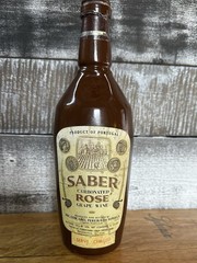 VTG 10.5” EMPTY bottle 4/5 Quart Saber Carbonated Rose Grape Wine- Portugal