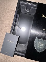 Rare Wine Dom Perignon P2 2002 Vintage Display Box w/ Metal Frontplate & Booklet