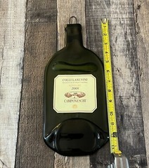 Recycled Melted Slumped Wine Bottle Cheeseboard 750 ML Colli Lanuvini Superiore