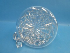 Quality Heavy Wine Captains Decanter with Stopper Clear Pressed Glass Decorative