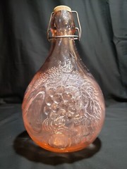 Vintage Casadis Milano Pink Jus De Fruits Pink Glass Jug Bottle Decanter 2L