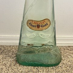 Vintage Gori Gori Chianti Rifle Bottle 3L Green Glass Italy 1960s 45.5 In Tall
