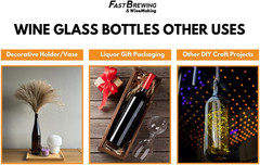 – W5 Wine Bottles, Bordeaux Liquor, Green and Clear, 750 Ml Empty