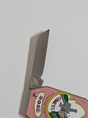 VINTAGE MINI CLOISONNE FIGURAL KNIFE Portugal CONCELLOS Rose WINE BOTTLE w/case
