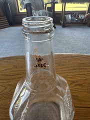 SALE!!Vintage Manischewitz Half Gallon Sweet Grape Clear Wine Bottle-no Cap(B50)