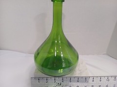 Vintage Emerald Green Glass Wine Bottle Fall Decor