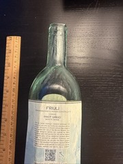 Glass Wine Bottle Wall Art – Candoni Pinot Grigio – 12&Prime;x4.”