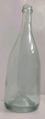 Vintage Aqua Blue/Green WINE Bottle Heavy Glass Beautiful Condition Decoration
