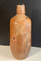 Vintage J.M. Da Fonseca Portugal Embossed Amber Wine Bottle 9” Rustic Bar Decor