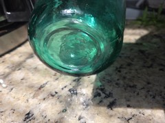Antique Green 12&Prime; Glass Bottle