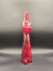 Red Mosel Riesling Qualitatswein Red Cat Empty Wine Bottle Cat Lovers AS-IS