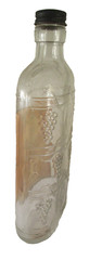 REX BRAND CALIFORNIA WINE SHERRY ONE PINT EMBOSSED GLASS BOTTLE YOUNGSTOWN OH