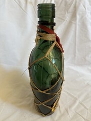 Vintage Lagosta Rosé Wine Bottle Pair Portugal Raffia Covered 2 Sizes