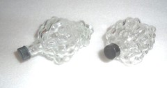 50% OFF Vtg Pair of Grape Cluster Shaped Clear Glass Wine Bottle Made In Turkey