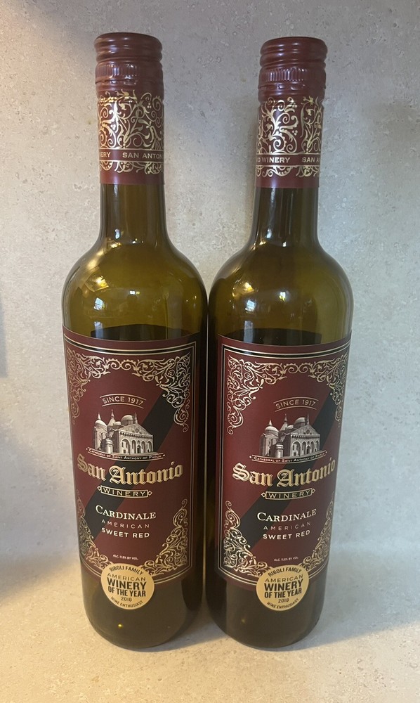 (6) San Antonio Wine Bottles – Used Empty -Dark
