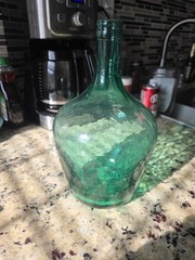 Antique Green 12&Prime; Glass Bottle