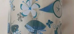 Vintage Paul Masson Carafe Wine Bottle Butterfly Cocktails Umbrella Grill REtro