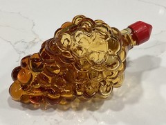 Vintage 1968 Orvieto, Amber Glass Grape Wine Bottle Italy 7.5&Prime;x 3.5&Prime;