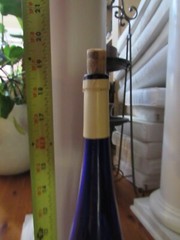 RARE Large 19&Prime; Vintage 2014 Johann Riesling Germany Empty Cobalt Blue Bottle