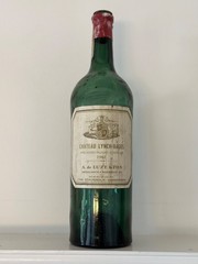 Rare empty wine bottle, Chateau Lynch-Bages 1961, Bordeaux, Magnum