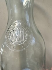Vintage Paul Masson Clear Glass Wine Carafe Since 1852 Decanter Pitcher Milk Jug
