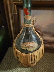 RARE Vintage 1961 Pellegro Suali CHIANTI Rattan Wrap (Empty)