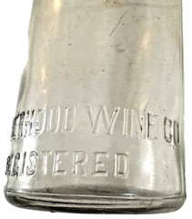 Vintage Brotherhood Wine Co Wine Bottle, Quart Size, 1910-1915, Used (DD1)