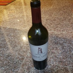 empty bottle of Grand Vin de Chateau Latour 2017