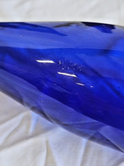 Cobalt Blue Bottles Assorted Set of 3 Candle Sticks Vases Decor 9 to 13 inch