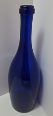 Vintage Cobalt Blue Glass Wine Bottle w/Punt in Bottom 28 Ounces