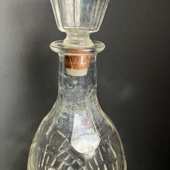 Glass Decanter 1967 London Winery Ltd Ontario Canada Glass Stopper w/AS IS Cork