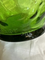 Vintage 1970s Gallo Flavor Guard Glass 4/5 Qt Green Wine Bottle Grapes