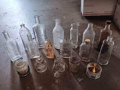 Lot Of 18 Vintage Glass Bottles SEE PICS