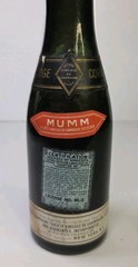 1926 Antique G. H. Mumm Cordon Empty Champagne Bottle Cart Rouge Split Reims