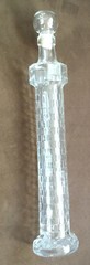 375 ml Clear 14 1/4” Wine Decanter With Textured Square Pattern And Round Top