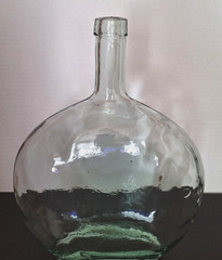 Glass Bottle Jug Aqua Light Green Wine – Holds 85 OZ 11.5&Prime; x 8.5&Prime; Heavy Glass