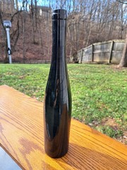 Antique Hock Wine Bottle Dark Teal