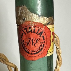1962 Vintage Del Gamba Chianti Vino Wine Bottle WICKER Rattan Wrap Italy 11×5”