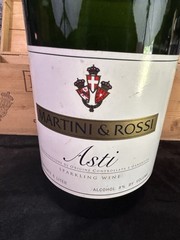 24 Inch Display Bottle W/ Crate Martini Asti Spumante Rossi Champagne Empty NOS