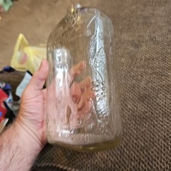 Vtg Garrett&rsquo;s American Wine Bottle 1/2 Gallon Embossed 10×6&Prime;