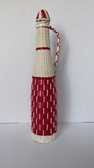 Vintage Spain Woven Plastic Covered Bottle