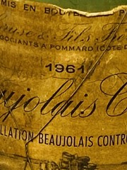 Wine Bottle Beaujolais Cruse 1961 Unopened Dummy Empty 65th Birthday Gift Unique