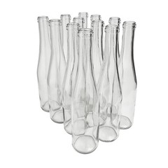 375 ml Clear Hock Liquor Wine Bottles Pack of 12 NO CORKS INCLUDED W17 375ml