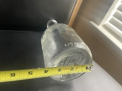 Mogen David Wine Corp Clear Glass Wine Bottle 4/5 Quart Collectible