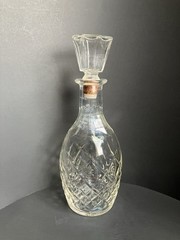 Glass Decanter 1967 London Winery Ltd Ontario Canada Glass Stopper w/AS IS Cork