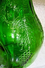Green Grape and Ivy Wine Bottle One Half Gallon