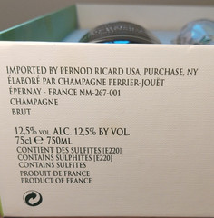 PERRIER JOUET CHAMPAGNE. BELLE EPOQUE EMPTY BOX+BOTTLE Floral 750ml. 2011